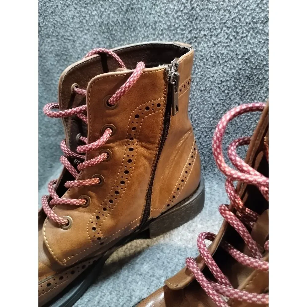 Unlisted Cole Productions Men’s Boots Blind Sided Brown Zip up Size 9 Wingtip